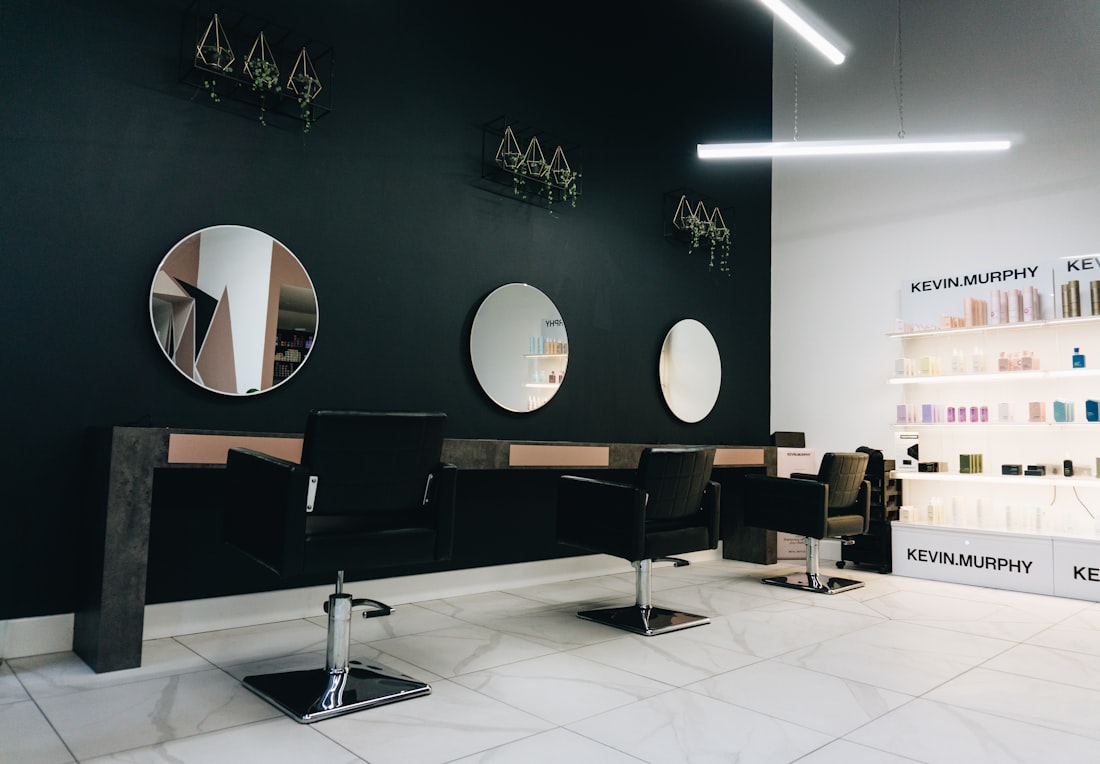 The room — round mirrors and the colour wall
