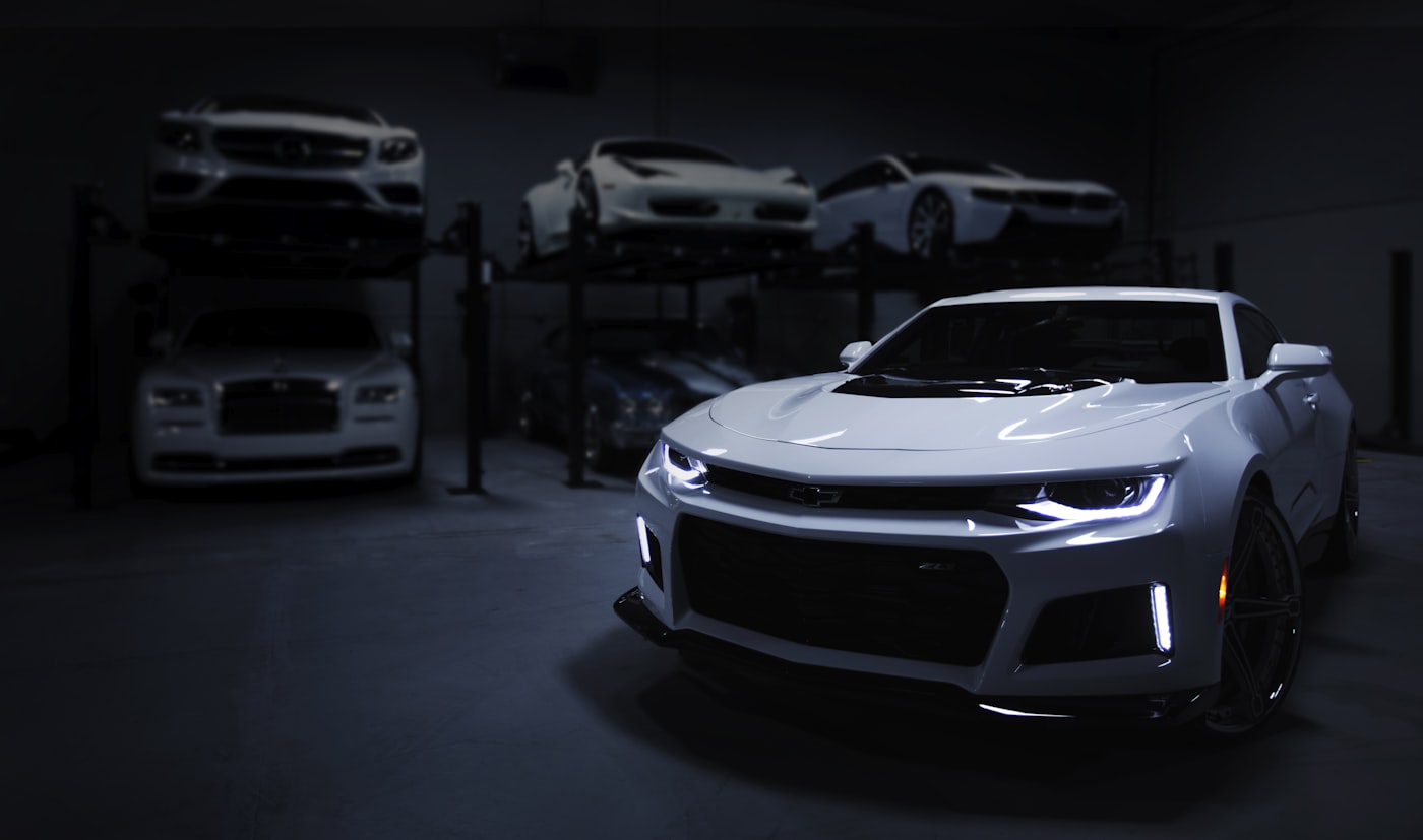 Next up — the white coupe waiting its turn